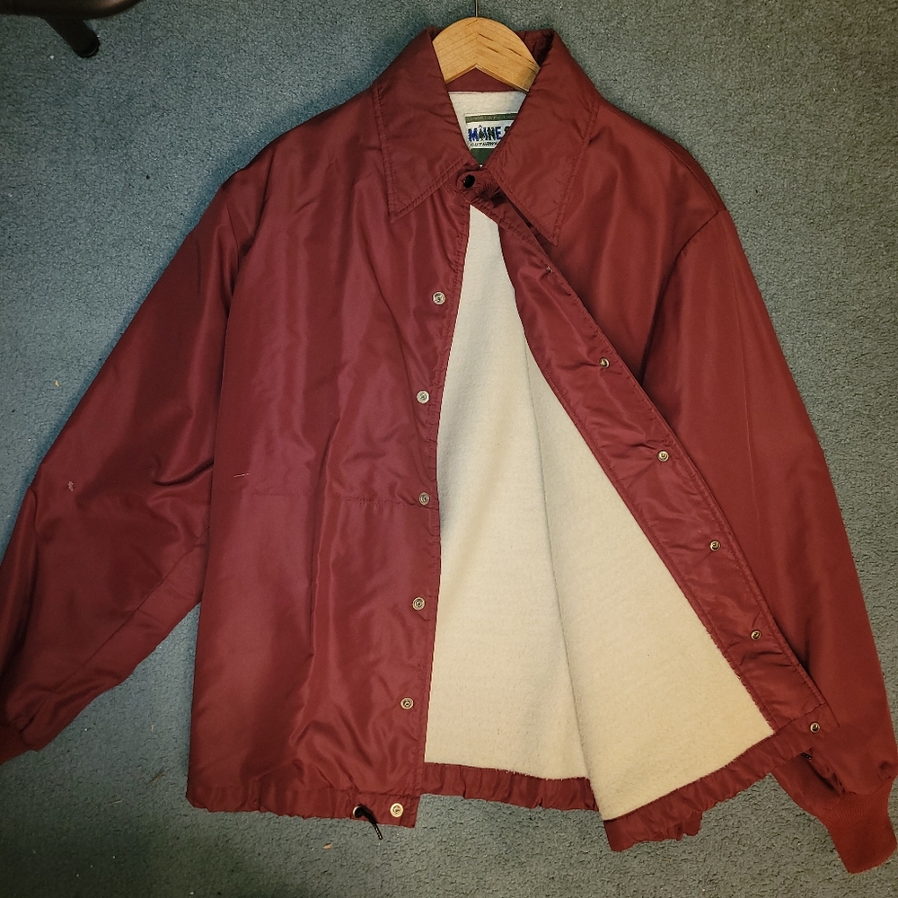 Vintage 80's Maine Guide Burgundy Jacket